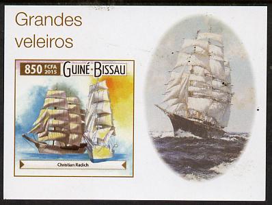Guinea - Bissau 2015 Sailing  Ships #2 imperf deluxe sheet unmounted mint. Note this item is privately produced and is offered purely on its thematic appeal, stamps on ships