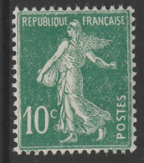 France 1920 Sower 10c green unmounted nint SG 381, stamps on farming, stamps on agriculture
