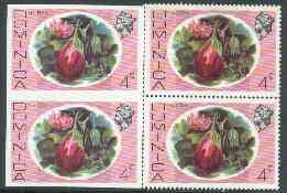 Dominica 1975-78 Egg Plant 4c imperforate pair plus normal pair unmounted mint, as SG 494, stamps on food