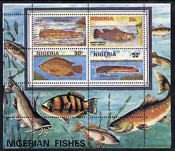 Nigeria 1991 Fishes perf m/sheet unmounted mint, SG MS 616, stamps on fish