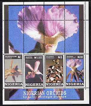 Nigeria 1993 Orchids m/sheet unmounted mint, SG MS 668, stamps on flowers    orchids