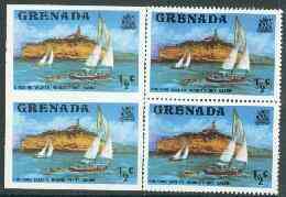 Grenada 1975 Yachts 1/2c unmounted mint imperforate pair plus normal pair (as SG 649), stamps on ships, stamps on yachting, stamps on lighthouses, stamps on sailing