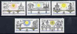Czechoslovakia 1978 'Praga 78' Stamp Exhibition (8th series - Bridges) set of 6 unmounted mint, SG 2407-12, Mi 2445-50, stamps on bridges    civil engineering    stamp exhibitions