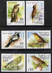 Sahara Republic 1997 Birds complete set of 6 values cto used, stamps on birds