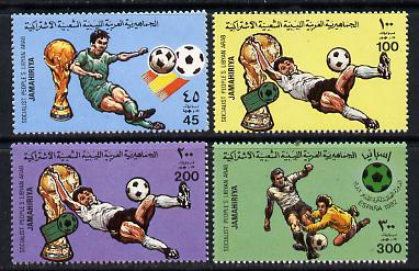 Libya 1982 Football World Cup set of 4 unmounted mint SG 1180-3, stamps on football, stamps on sport