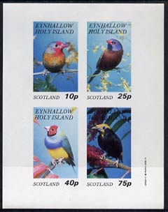 Eynhallow 1982 Birds #14 imperf  set of 4 values (10p to 75p) unmounted mint, stamps on birds
