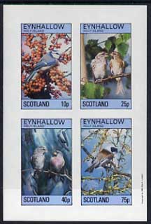 Eynhallow 1981 Birds #15 imperf  set of 4 values (10p to 75p) unmounted mint , stamps on birds