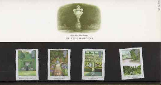 Great Britain 1983 British Gardens set of 4 in official presentation pack SG 1223-26, stamps on flowers, stamps on gardens