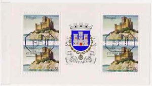 Portugal 1988 Almourol Castle 108E booklet complete with first day commemorative cancel, SG SB42, stamps on castles     heraldry, stamps on arms