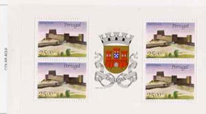 Portugal 1987 Trancosa Castle 100E booklet complete and pristine, SG SB38, stamps on castles    heraldry, stamps on arms