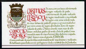 Portugal 1987 St George's Castle 100E booklet complete with first day commemorative cancel, SG SB40, stamps on castles    heraldry, stamps on arms       ships