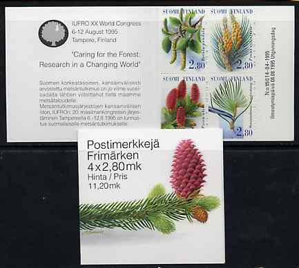 Finland 1995 Forestry Research 11m20 booklet complete and pristine, stamps on trees, stamps on 