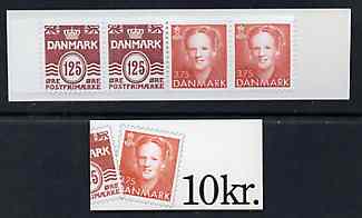 Denmark 1992 Numeral & Margrethe 10k booklet complete & fine, SG SB147, stamps on stamp on stamp, stamps on slania, stamps on stamponstamp