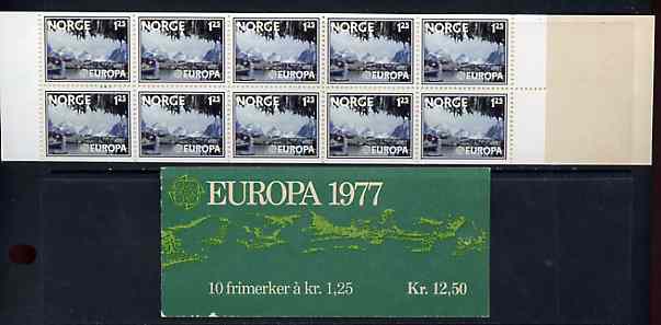 Norway 1977 Europa 12k50k booklet complete and pristine, SG SB51, stamps on europa