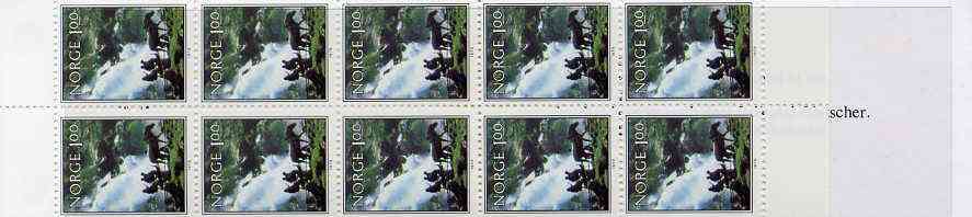Norway 1979 Norwegian Scenery 10k booklet complete and pristine, SG SB60, stamps on horses, stamps on glacier, stamps on , stamps on landscapes