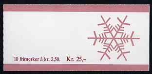 Norway 1986 Christmas 25k booklet complete and pristine, SG SB76, stamps on christmas, stamps on stained glass