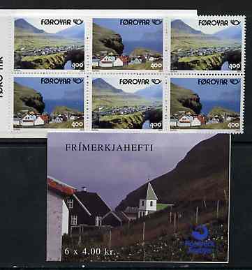 Faroe Islands 1993 Postal Co-operation 24k booklet complete and fine SG SB7, stamps on postal, stamps on tourism, stamps on landscapes