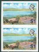 Antigua 1976 Potworks Dam $1 (without imprint) unmounted mint imperforate pair (as SG 483A), stamps on dams, stamps on civil engineering, stamps on irrigation
