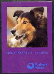 Faroe Islands 1994 Sheepdogs 24k booklet complete and fine SG SB8, stamps on dogs, stamps on 