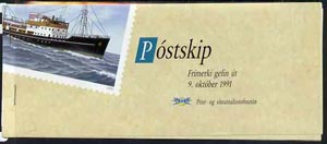 Iceland 1991 Stamp Day - Ships 240k booklet complete and pristine, stamps on , stamps on  stamps on postal     ships