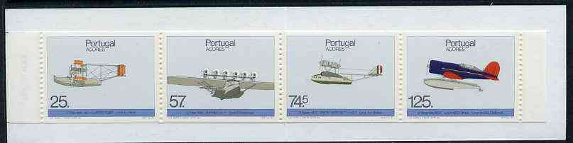 Portugal - Azores 1987 Historic Airplane Landings 281E50 booklet complete and pristine, SG SB8, stamps on aviation