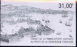 France 1991 Red Cross (Toulon) 31f Booklet complete with first day cancels SG XSB41, stamps on red cross      ships