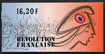 France 1989 Red Cross Fund (Bicentenary of French Revolution) 16f20 Booklet complete with first day cancels SG CSB13, stamps on history, stamps on revolutions, stamps on red cross