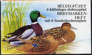 Hungary 1988 Wild Ducks 60fo booklet complete and pristine (without inscription on front cover), stamps on birds, stamps on ducks