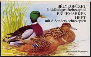 Hungary 1989 Wild Ducks 80fo booklet complete and pristine (with inscription on front cover), stamps on birds, stamps on ducks