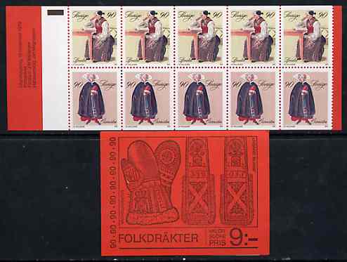 Sweden 1979 Peasant Costumes 9k booklet complete and pristine, SG SB337, stamps on costumes, stamps on jewellry