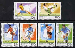 Benin 1997 World Cup Football complete set of 6 values cto used, SG 1614-19*, stamps on football, stamps on sport