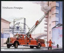 Cambodia 1997 Fire Engines perf miniature sheet cto used, stamps on fire