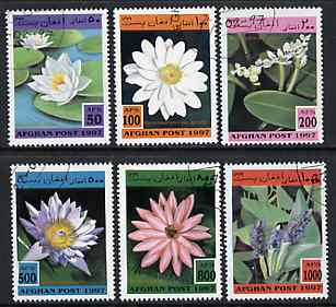 Afghanistan 1997 Wild Flowers complete set of 6 values cto used, stamps on flowers