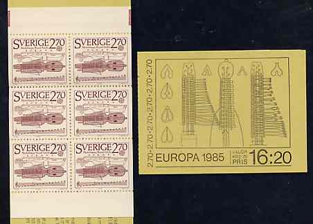 Sweden 1985 Europa - Music Year 16k20 booklet complete and pristine, SG SB380, stamps on , stamps on  stamps on europa    music