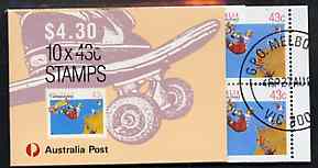 Australia 1990 Skateboarding $4.30 booklet complete with first day cancels, SG SB70, stamps on skateboards