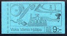 Sweden 1975 Watch, Guard & Help 9k booklet complete and pristine, SG SB302, stamps on fire, stamps on police, stamps on rescue, stamps on shipwrecks, stamps on helecopters, stamps on ambulance, stamps on telephones, stamps on communications