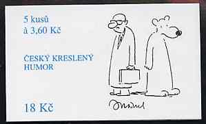 Czech Republic 1995 Cartoons 18kc booklet complete and fine containing pane of 5 x 3.60kc, stamps on comic, stamps on cartoons, stamps on 