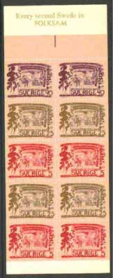 Sweden 1966 Drottningholms Theatre 2k booklet (in English) complete and pristine, SG SB193, stamps on theatre     entertainments, stamps on slania