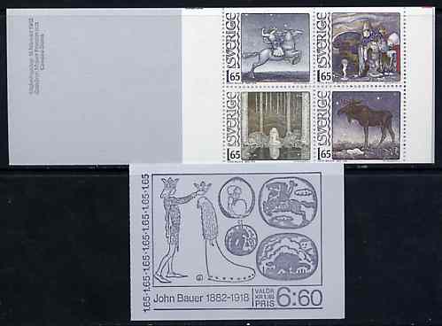 Sweden 1982 John Bauer (Fairy Tale Illustrator) 6k60 booklet complete and pristine, SG SB356, stamps on fairy tales    