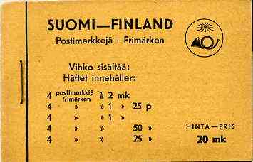 Finland 1939 Lion 20m booklet complete and very fine, SG SB2, stamps on , stamps on  stamps on cats     lion     