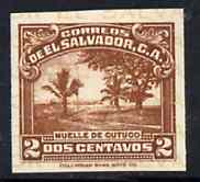 El Salvador 1935 Cutuco Harbour 2c brown unmounted mint imperf as SG 864, stamps on harbours