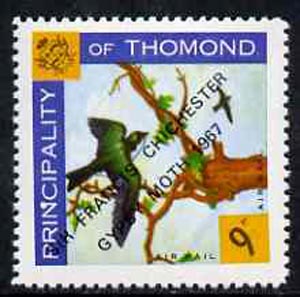 Thomond 1967 Martin 9d (Diamond-shaped) with Sir Francis Chichester, Gypsy Moth 1967 overprint unmounted mint, stamps on birds, stamps on sailing, stamps on explorers