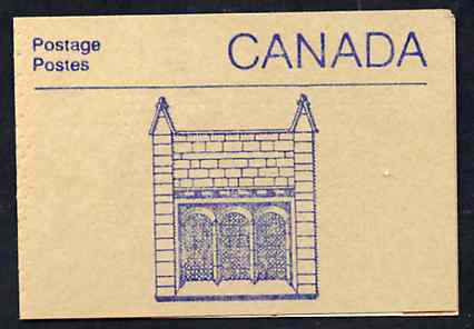 Canada 1988 Architectural features 50c booklet (Window at Centre Block) SG SB108i, stamps on architecture