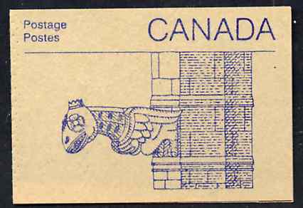 Canada 1988 Architectural features 50c booklet (Gargoyle) SG SB108c, stamps on architecture     sculpture