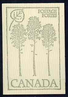 Canada 1978 Flowers & Trees - Trembling Aspen 50c booklet (green on crean cover) complete and pristine, SG SB 84g, stamps on trees