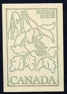 Canada 1978 Flowers & Trees - Western Columbine 50c booklet (green on crean cover) complete and pristine, SG SB 84b, stamps on flowers