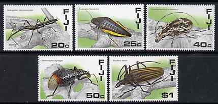 Fiji 1987 Fijian Insects set of 5 unmounted mint, SG 761-65, stamps on insects