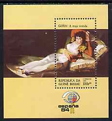 Guinea - Bissau 1984 Espana '84 Stamp Exhibition (Paintings) perf m/sheet (Goya) unmounted mint SG MS 842, Mi BL 259, stamps on stamp exhibitions, stamps on arts     goya