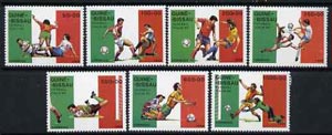 Guinea - Bissau 1989 Football World Cup set of 7 unmounted mint, SG 1151-57, Mi 1073-79*, stamps on football, stamps on sport