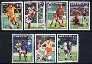 Guinea - Bissau 1988 Essen 88 Stamp Fair & European Football Championships, unmounted mint set of 7, SG 1021-27, Mi 943-49*, stamps on stamp exhibitions, stamps on football, stamps on sport